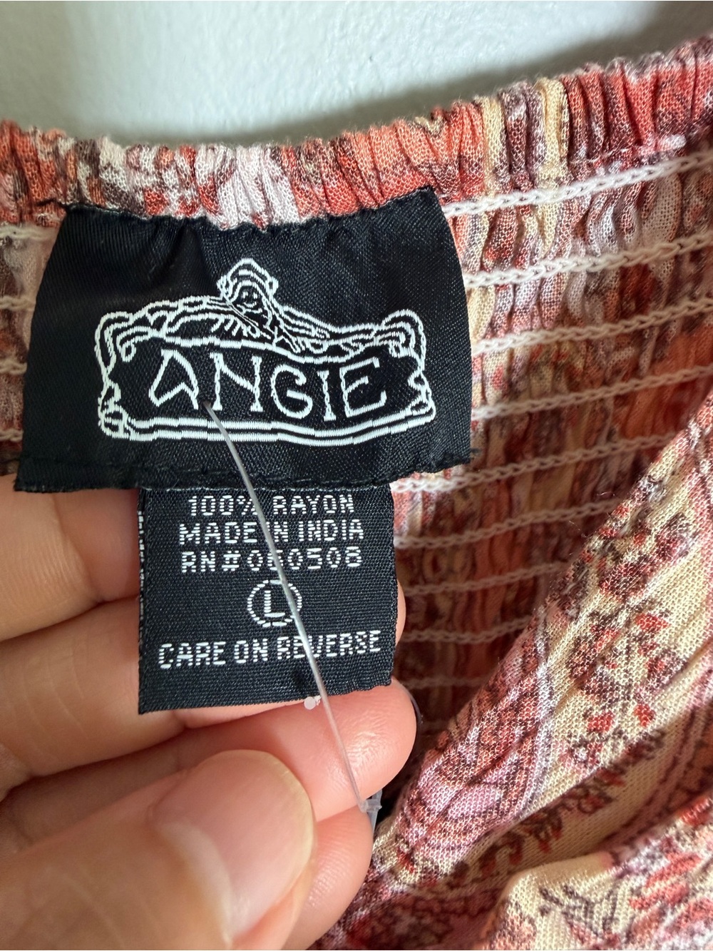 Angie Boho Pink Paisley High Low Maxi Dress Romantic Cottagecore Festival LARGE - Picture 8 of 14
